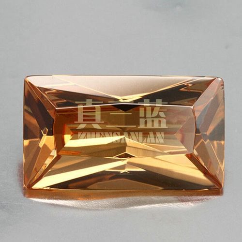 梧州鋯石人造寶石 長方直角香檳色的璀璨之選